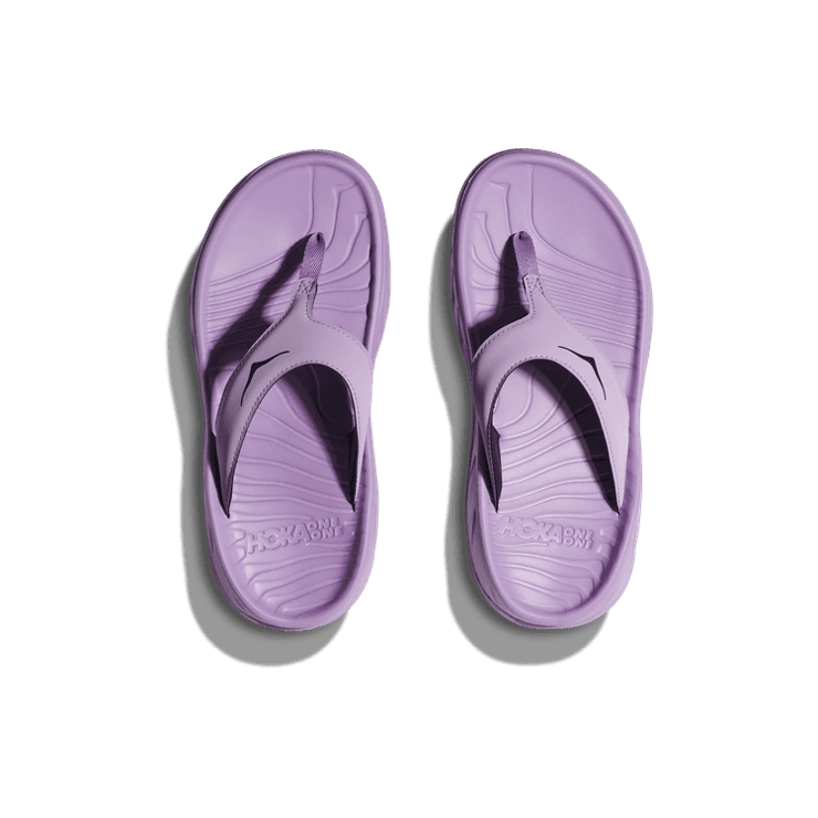Hoka One One Ora Recovery Flip Slide 'Violet Bloom' (W) Angle 0