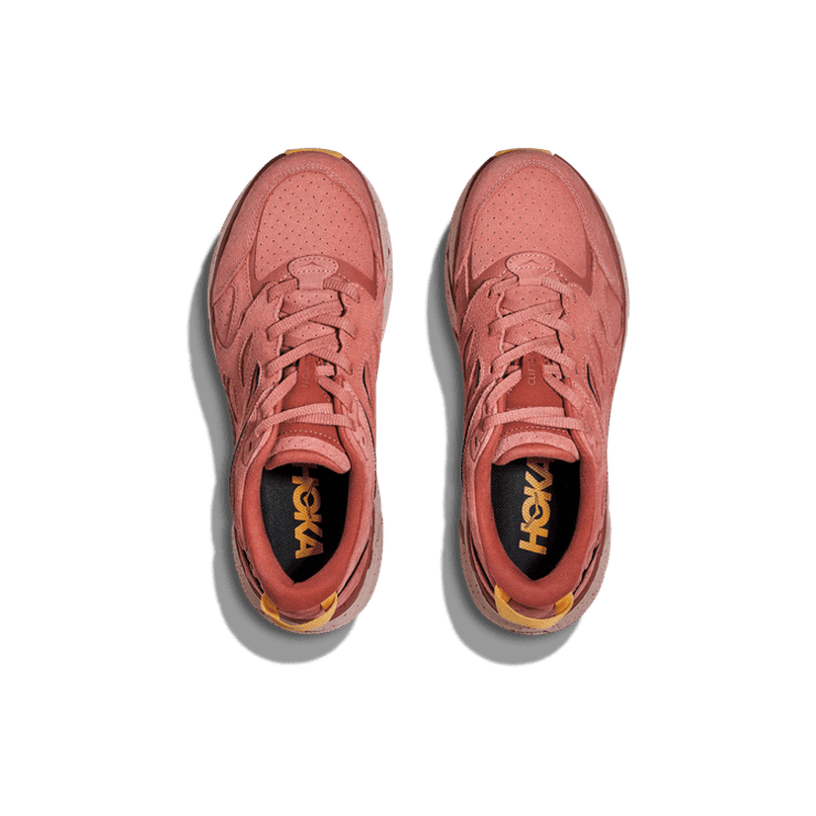 Hoka One One Clifton L Suede 'Earthenware Hot Sauce' Angle 0