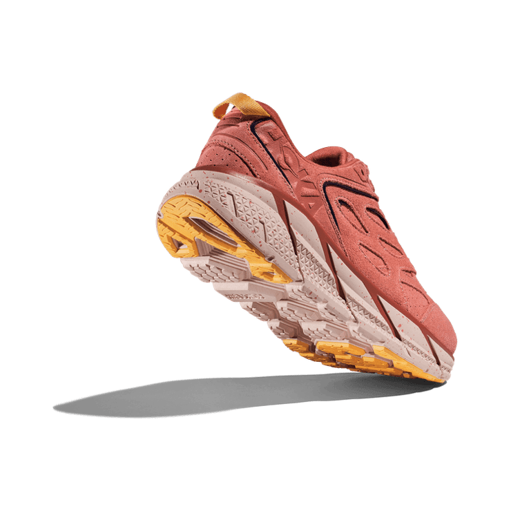 Hoka One One Clifton L Suede 'Earthenware Hot Sauce' Angle 2