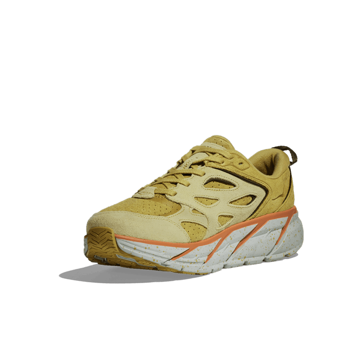 Hoka One One Clifton L Suede 'Golden Lichen' Angle 1