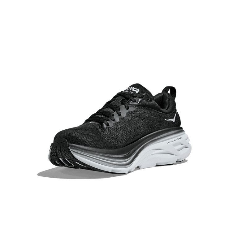 Hoka One One Bondi 8 'Black White' Angle 1