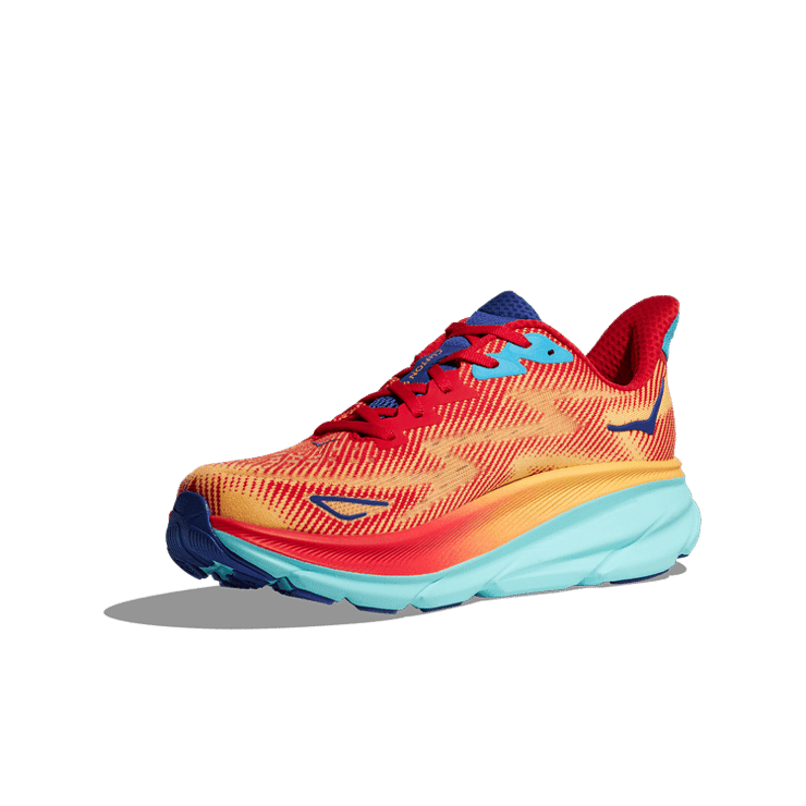 Hoka One One Clifton 9 'Cerise Cloudless' Angle 1