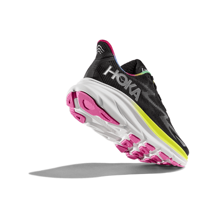 Hoka One One Clifton 9 'Black Rainbow' Angle 2