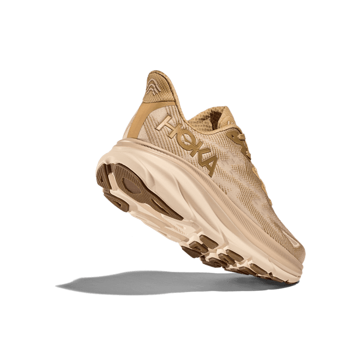 Hoka One One Clifton 9 'Wheat Shifting Sand' Angle 2