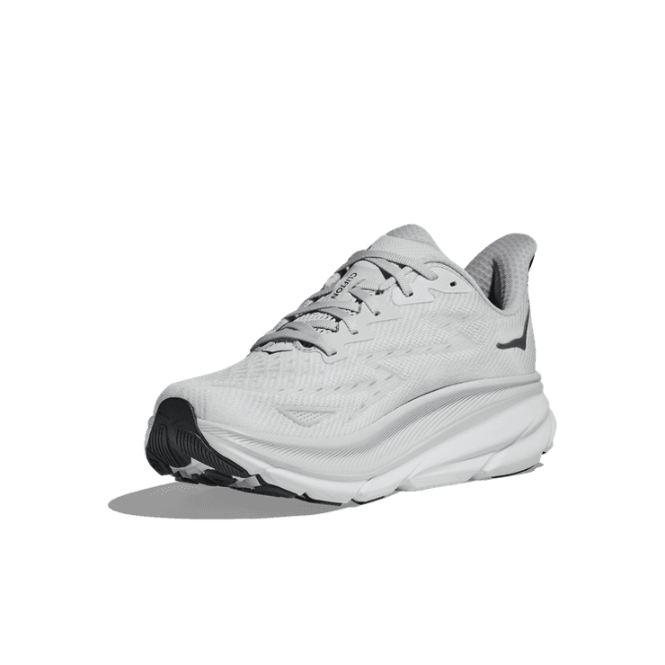 Hoka One One Clifton 9 'Nimbus Cloud Steel Wool' Angle 1