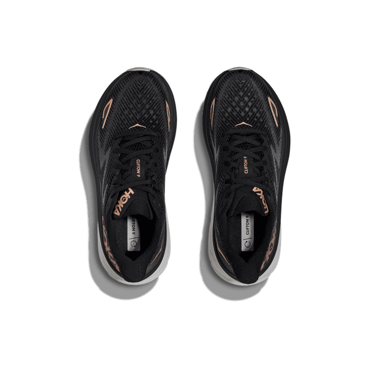 Hoka One One Clifton 9 'Black Rose Gold' (W) Angle 0