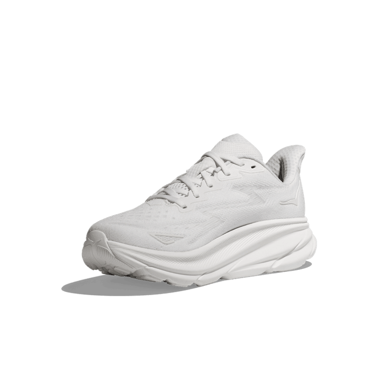 Hoka One One Clifton 9 'Triple White' (W) Angle 1