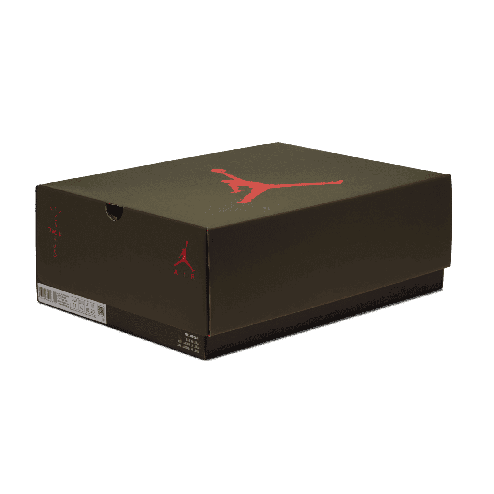 travis scott jordan 6 shoe box