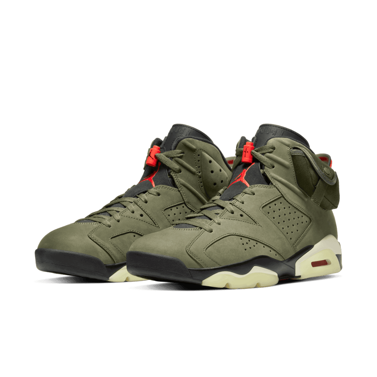 Air Jordan 6 Retro Travis Scott Olive Angle 2