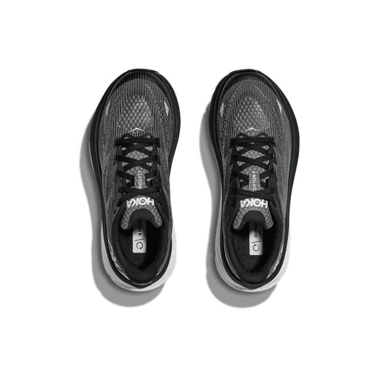Hoka One One Clifton 9 'Black White' (GS) Angle 0