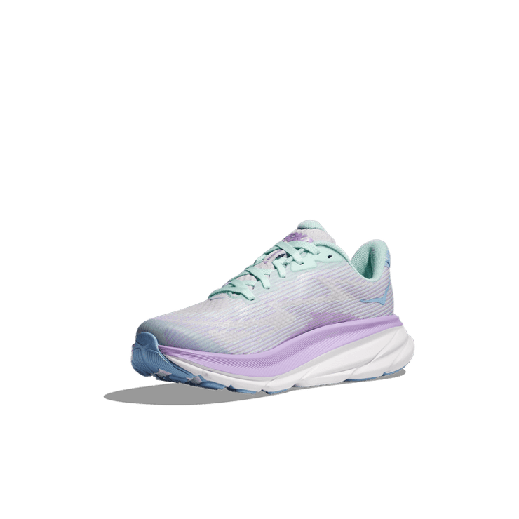 Hoka One One Clifton 9 'Sunlit Ocean Lilac Mist' (GS) Angle 1