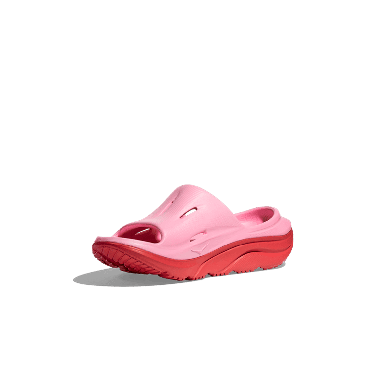 Hoka One One Ora Recovery Slide 3 'Peony Cerise' (GS) Angle 1