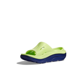Hoka One One Ora Recovery Slide 3 'Lettuce Bellwether Blue' (GS) Angle 1