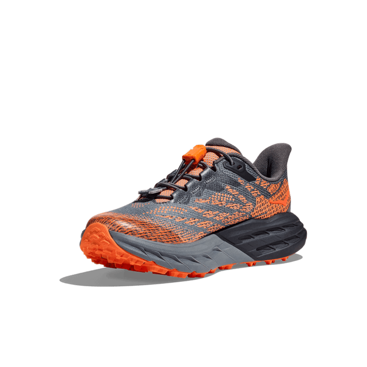Hoka One One Speedgoat 5 'Castlerock Vibrant Orange' (GS) Angle 1