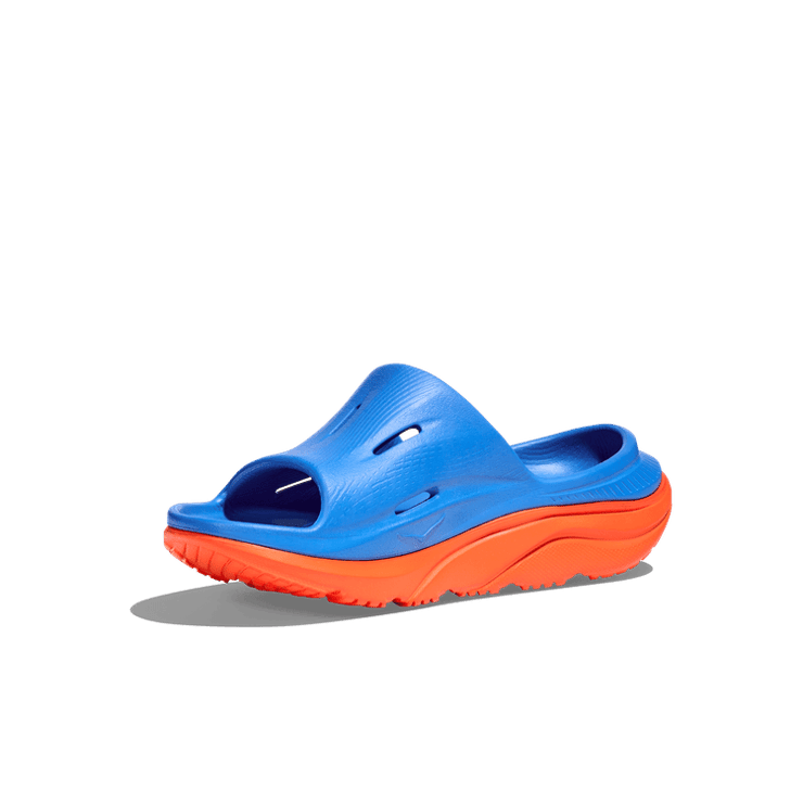 Hoka One One Ora Recovery 3 Slide 'Coastal Sky Vibrant Orange' (GS) Angle 1