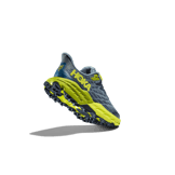 Hoka One One Speedgoat 5 'Stone Blue Dark Citron' (GS) Angle 2