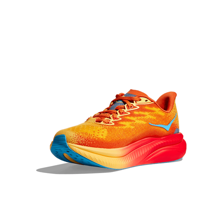 Hoka One One Mach 6 'Poppy Squash' Angle 1