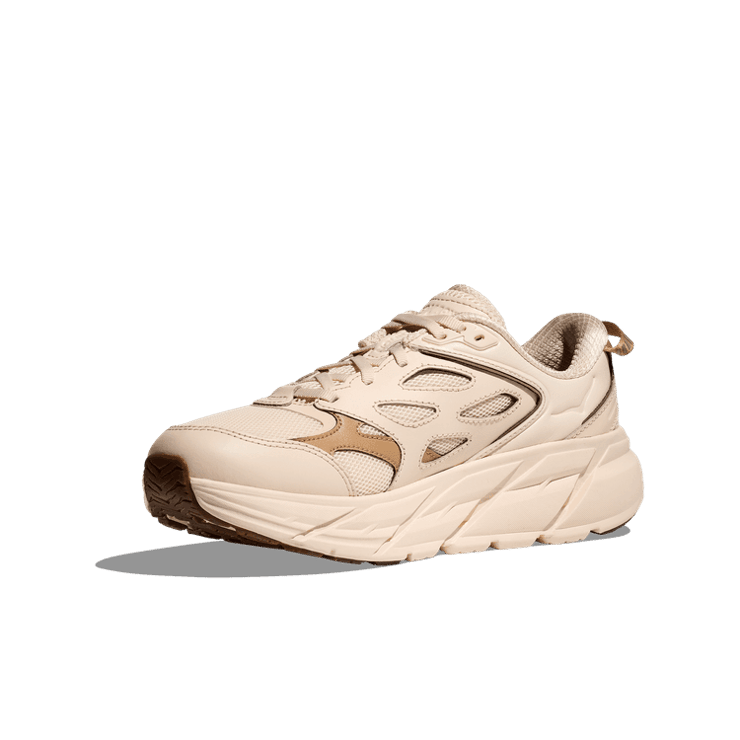 Hoka One One Clifton L 'Vanilla Wheat' Angle 1