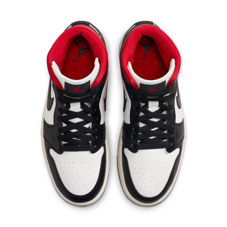 Air Jordan 1 Mid Black Gym Red (W) Angle 1