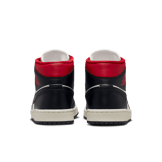 Air Jordan 1 Mid Black Gym Red (W) Angle 3