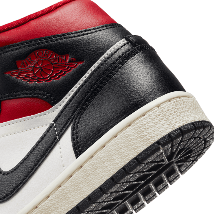 Air Jordan 1 Mid Black Gym Red (W) Angle 5