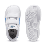 PUMA Smash 3.0 Leather V Toddlers' Sneakers in White/Hyperlink Blue/Cold Green Angle 0