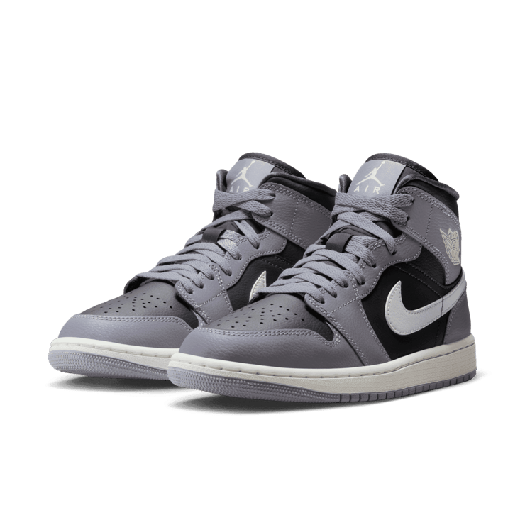 Air Jordan 1 Mid Cement Grey Anthracite (W) Angle 2