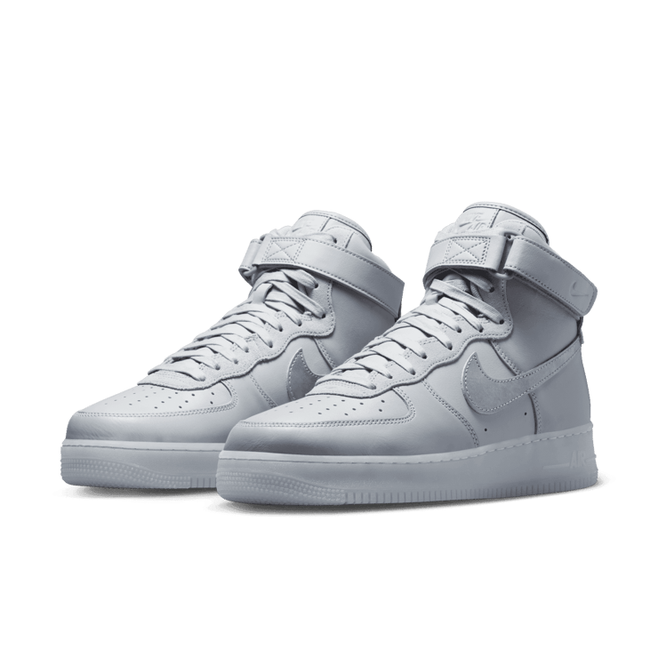 Nike Air Force 1 High Premium Wolf Grey Metallic Silver Angle 2