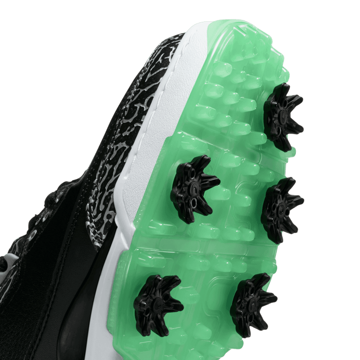 Jordan 3 Retro Golf Black Green Glow Angle 4