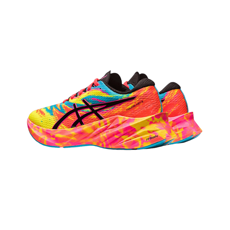 ASICS Novablast 3 Aquarium Vibrant Yellow (W) Angle 1