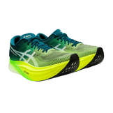 ASICS Metaspeed Sky+ Velvet Pine Safety Yellow Angle 0