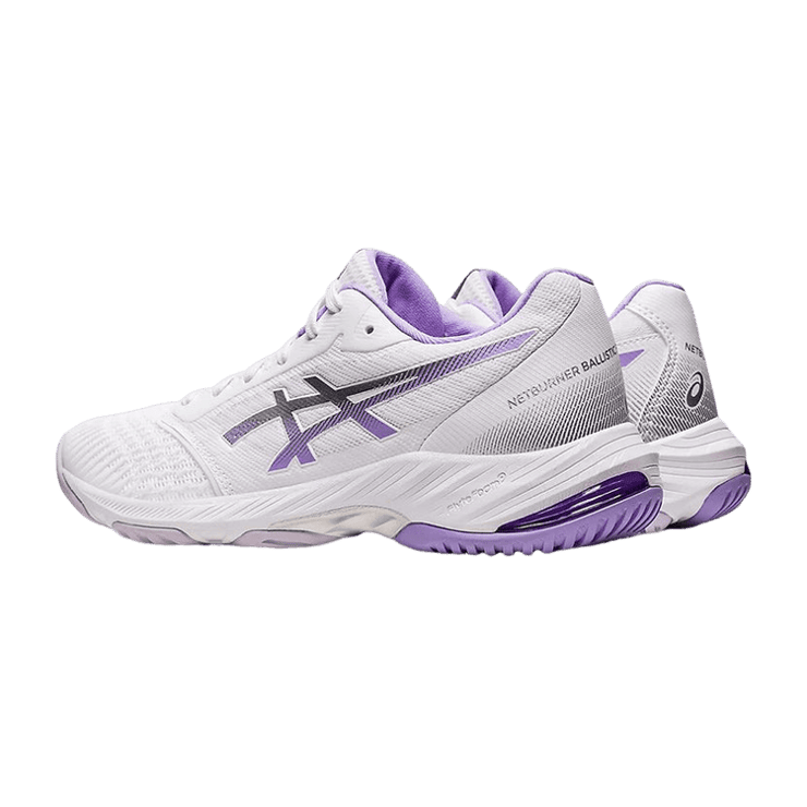 ASICS Netburner Ballistic FF 3 White Digital Violet (W) Angle 1