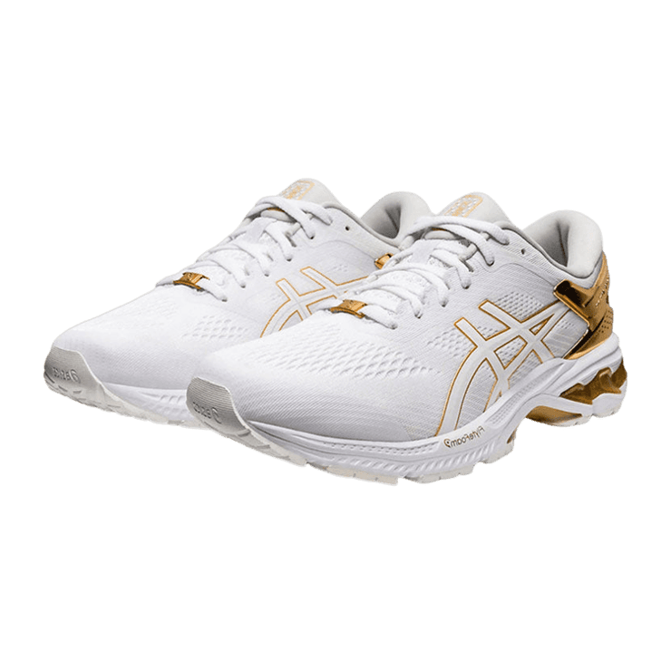 ASICS Gel Kayano 26 Platinum Pure Gold Angle 0