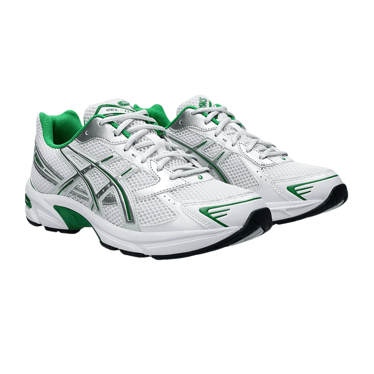 ASICS Gel-1130 White Silver Green Angle 0