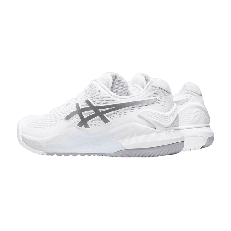 ASICS Gel Resolution 9 White Pure Silver (W) Angle 1