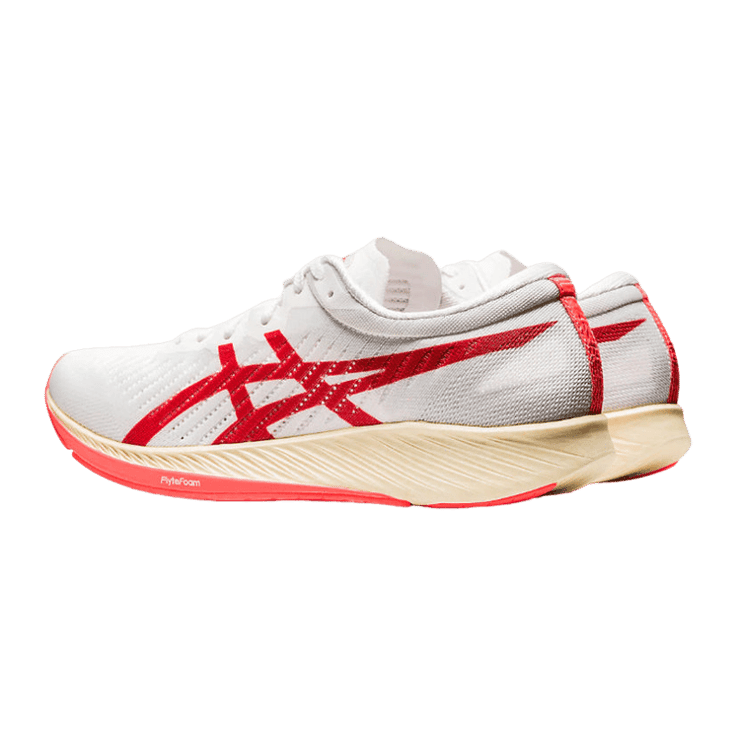 ASICS Metaracer White Sunrise Red Angle 1