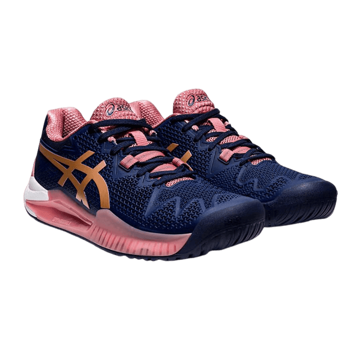 ASICS GEL-Resolution 8 Peacoat Rose Gold (W) Angle 0