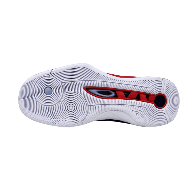 Mizuno Wave Momentum 2 Blue/Red Angle 2