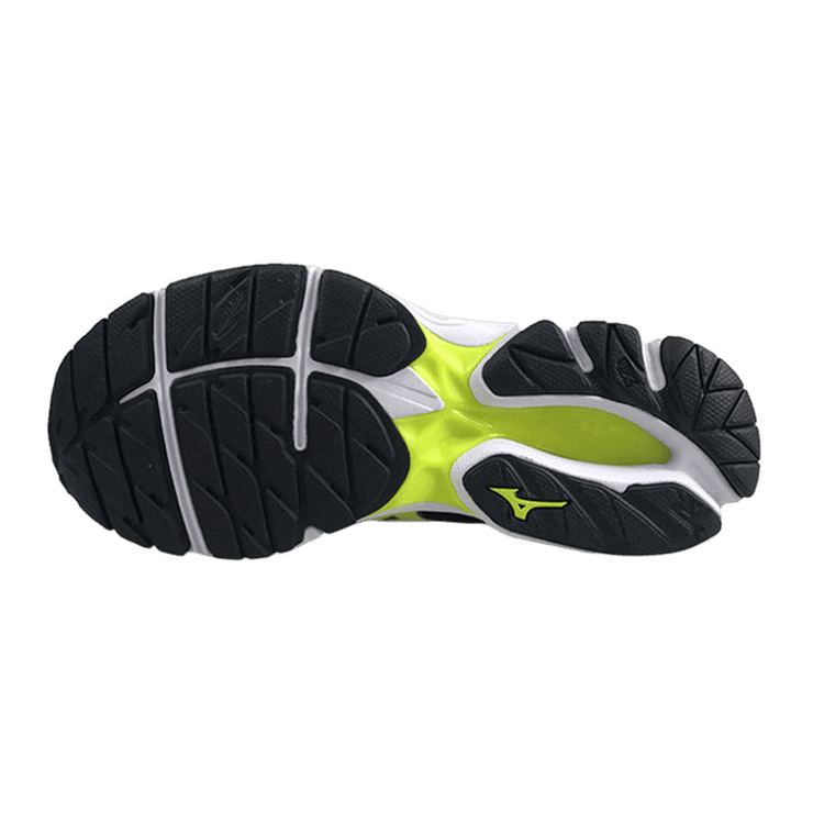 Mizuno Wave Rider 21 Black Neon Green Angle 2