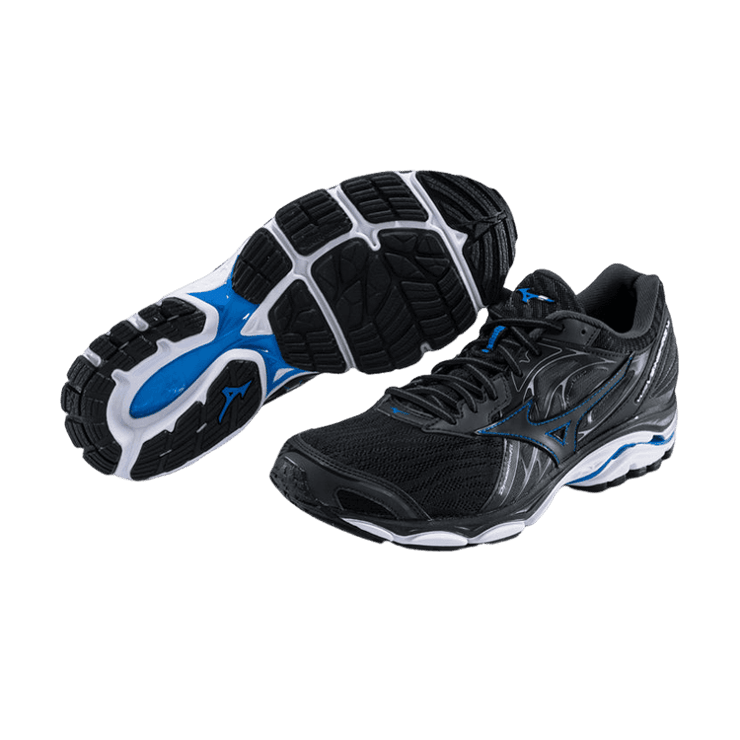 Mizuno Inspire 14 Black Blue Angle 2