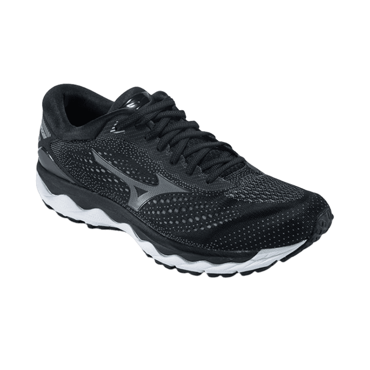 Mizuno Wave Sky 3 Black Grey Angle 0