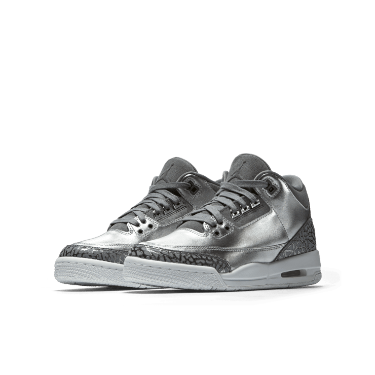 Jordan 3 Retro Premium Heiress Metallic Silver (GS) Angle 2