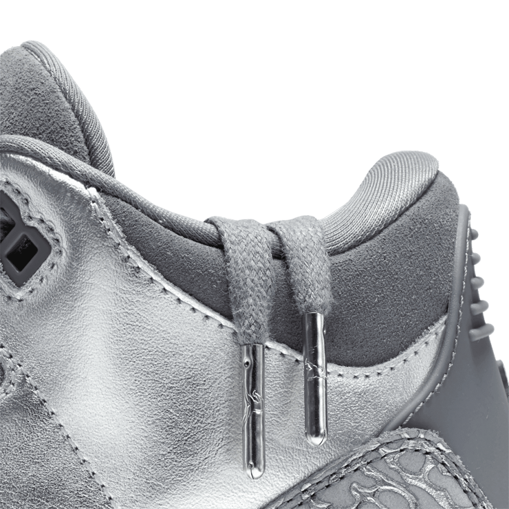 Jordan 3 Retro Premium Heiress Metallic Silver (GS) Angle 4