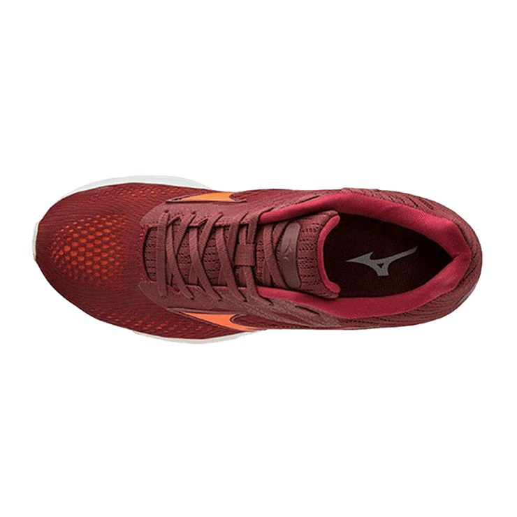 Mizuno Wave Rider 23 Red Orange White Angle 0