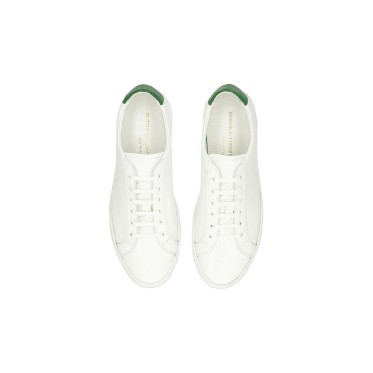 Common Projects Achilles Low White Green (W) Angle 1