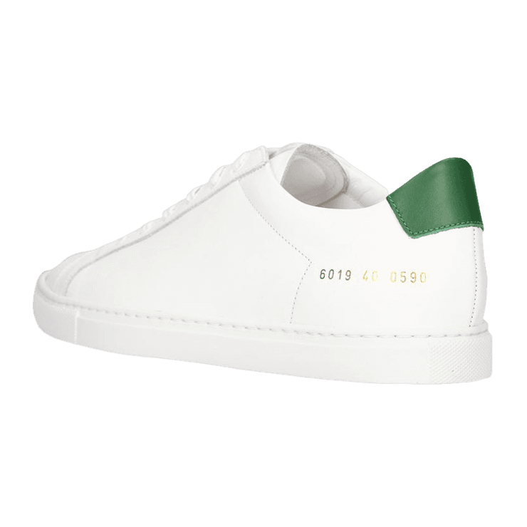 Common Projects Achilles Low White Green (W) Angle 2