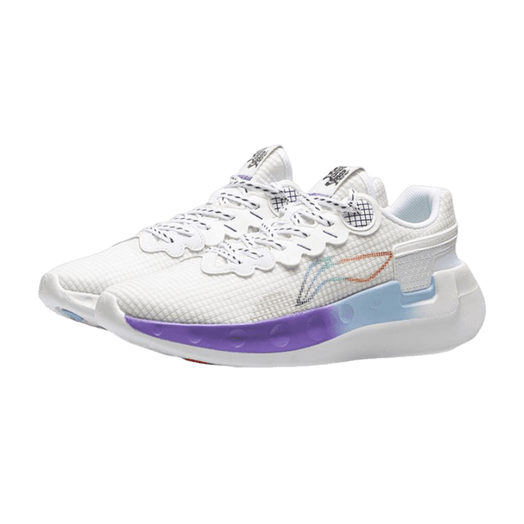 Li-Ning Happy Marathon White Purple Angle 1