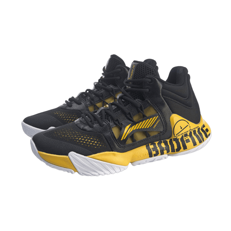 Li-Ning Storm Mid Black Yellow Angle 0