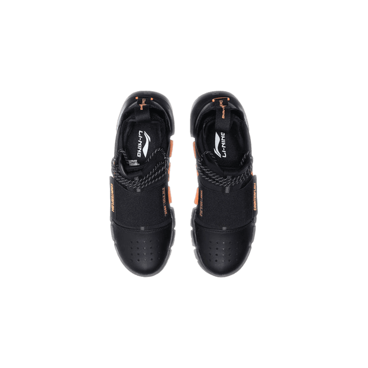 Li-Ning Counterflow Light Wheel 0.9 Hi Black Orange Angle 1