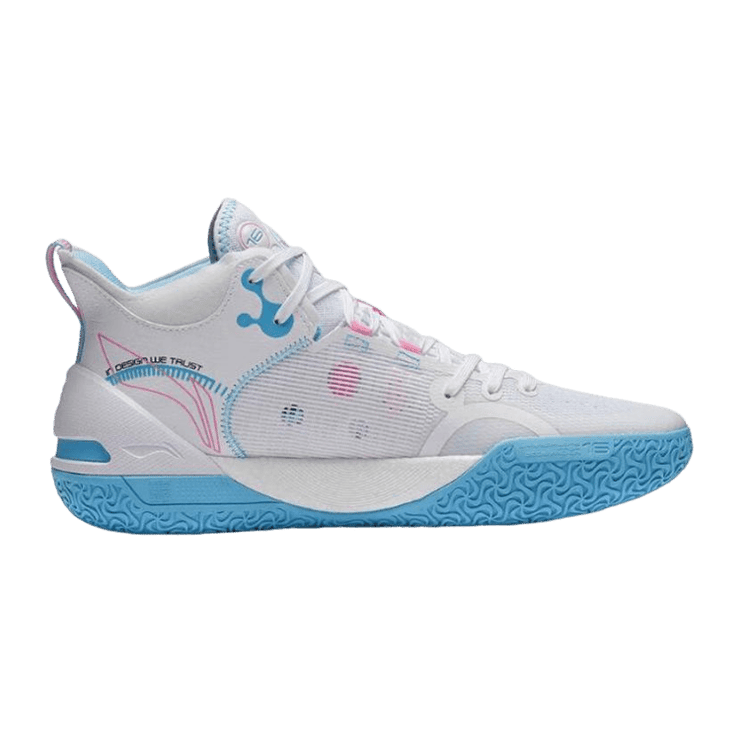 Li-Ning Yushuai 16 Mid White Blue Pink Angle 0